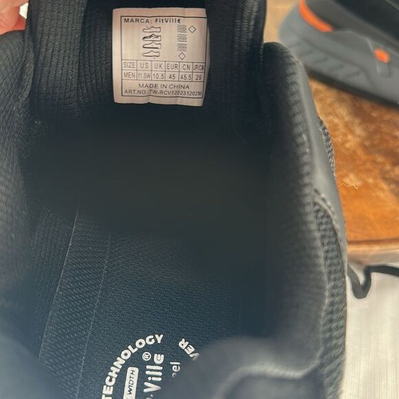 FitVille Shoes Mens 11.5 Wide Rebound Core Walking v1 Black Gray Athletic - Picture 12 of 12